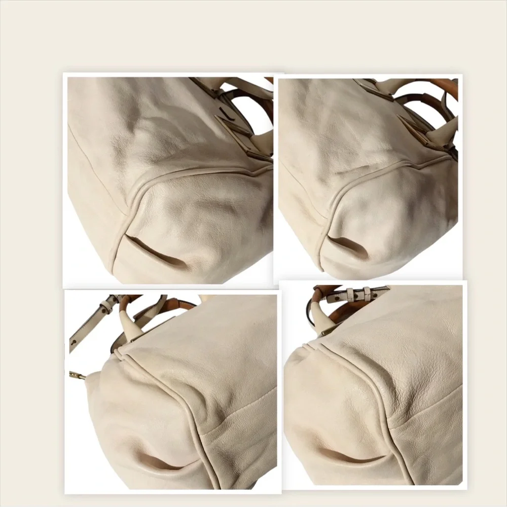 Authentic Chloe Convertible Cream Leather Bag